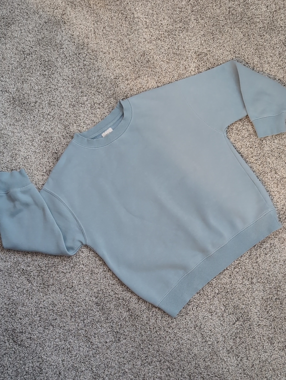 Girl's Zara Pale Blue Crew Neck Sweatshirt (Size 8/9)